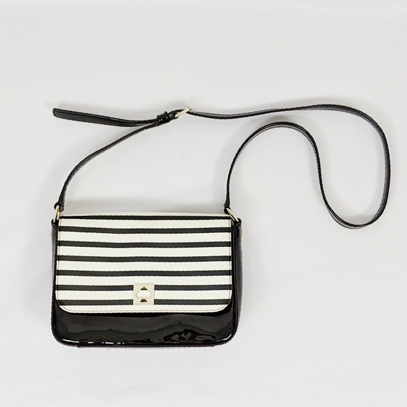 kate spade Handbags - Kate Spade Striped Patent PVC Leather Crossbody